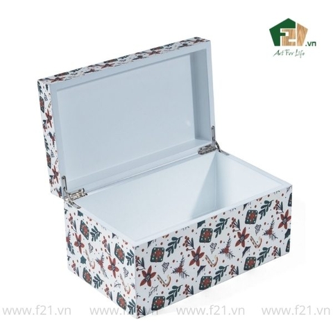 Hộp đựng chữ nhật sơn mài họa tiết giáng sinh