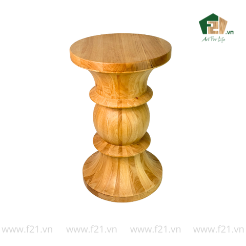 Bàn tròn decor gỗ tự nhiên dáng đồng hồ cát cách điệu