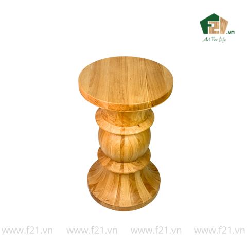 Bàn tròn decor gỗ tự nhiên dáng đồng hồ cát cách điệu