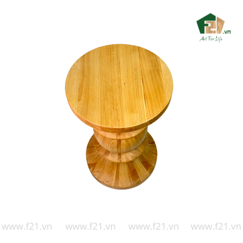 Bàn tròn decor gỗ tự nhiên dáng đồng hồ cát cách điệu