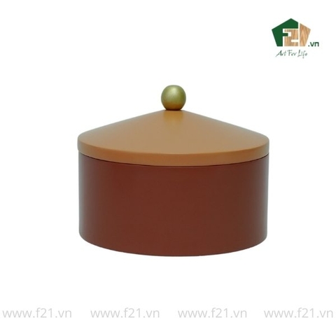 Hộp đựng tròn sơn mài nắp vòm