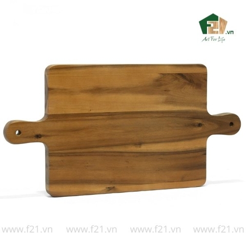 Thớt chữ nhật gỗ tự nhiên có tay cầm 2 bên