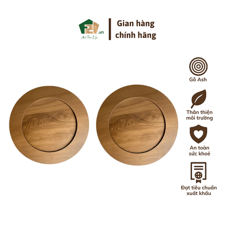 Đĩa Tròn Gỗ Vành Rộng