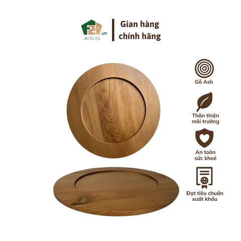 Đĩa Tròn Gỗ Vành Rộng