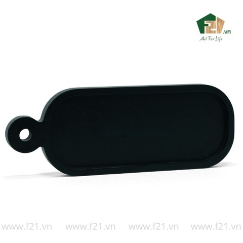 Đĩa chữ nhật gỗ tự nhiên bo tròn có lỗ treo