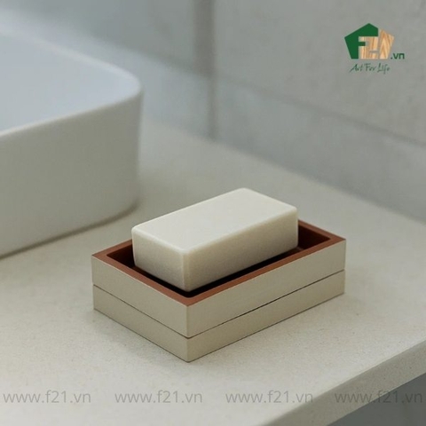 Khay đựng xà phòng sơn mài kèm khay hứng nước
