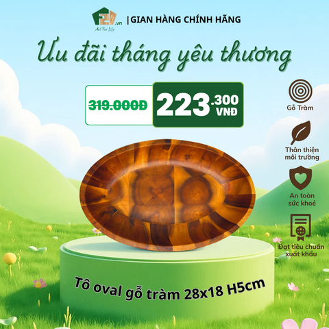 Tô oval gỗ tràm