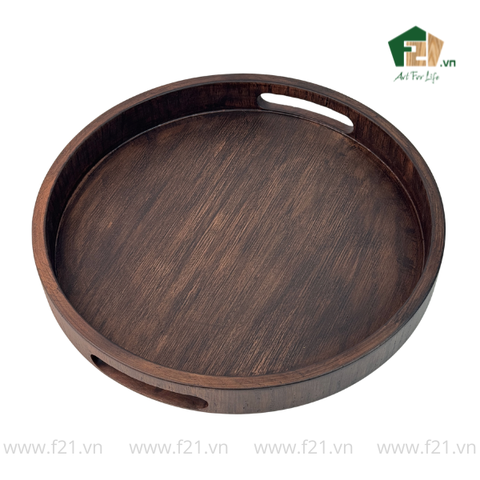 Khay tròn gỗ sồi