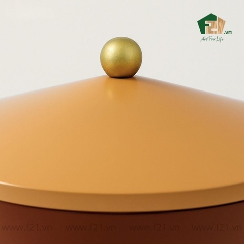 Hộp đựng tròn sơn mài nắp vòm