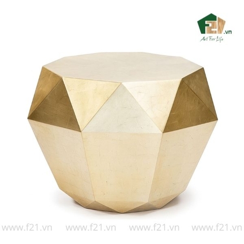 Bàn trà sơn mài phủ bạc hình kim cương