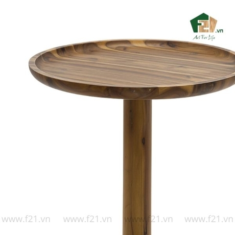 Bàn phụ chân trụ tròn gỗ tràm