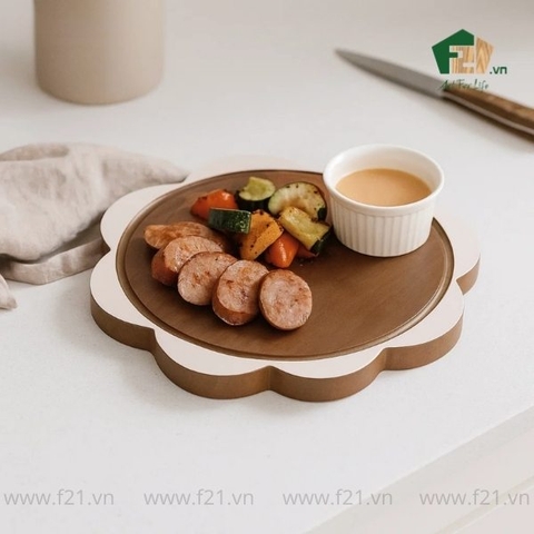 Thớt hình bông hoa gỗ tự nhiên