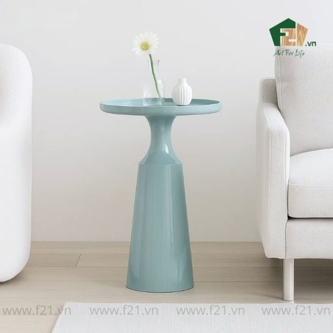 Bàn phụ tròn sơn mài chân dáng chữ A