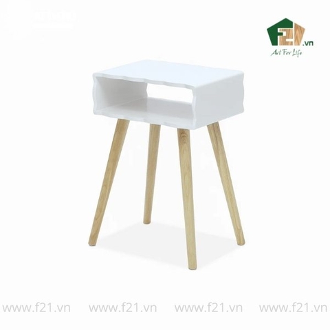 Bàn góc chữ nhật sơn mài viền lượn sóng