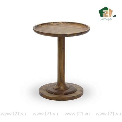 Bàn phụ chân trụ tròn gỗ tràm