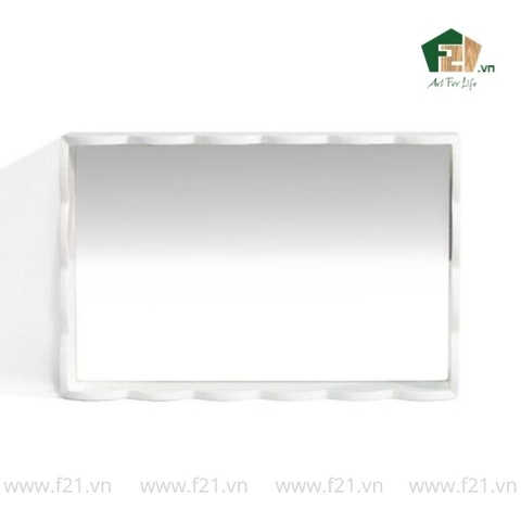 Khay chữ nhật sơn mài mặt gương viền lượn sóng