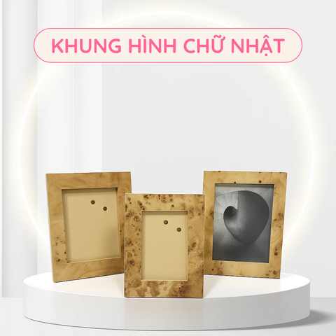 Khung hình chữ nhật có chân đứng vân mắt gỗ độc đáo