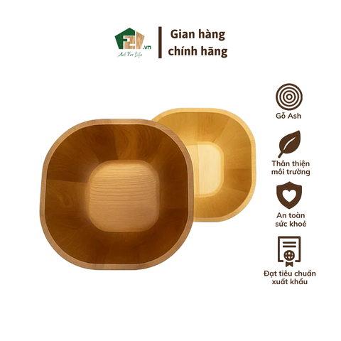 Tô Vuông Bo Góc Gỗ Ash