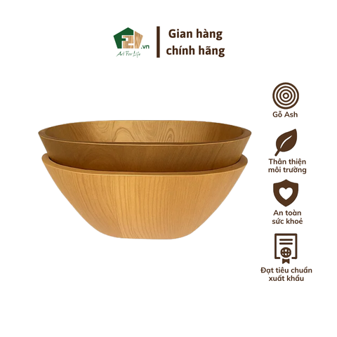 Tô Vuông Bo Góc Gỗ Ash