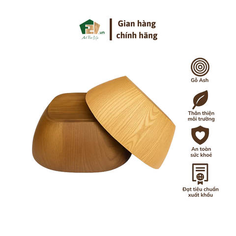 Tô Vuông Bo Góc Gỗ Ash
