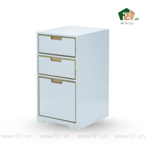 Tủ gỗ cao su sơn mài 3 ngăn kéo