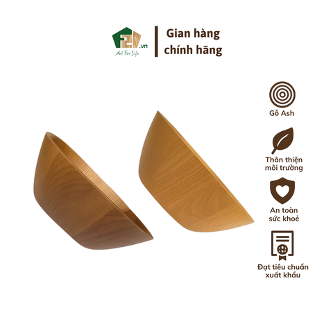 Tô Vuông Bo Góc Gỗ Ash