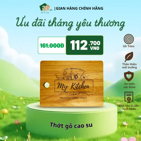 Thớt gỗ cao su