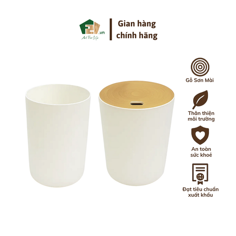 Thùng tròn sơn mài có nắp thụt