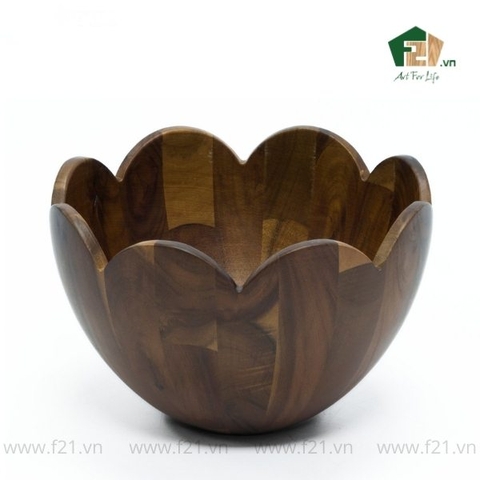 Tô hoa gỗ tự nhiên dáng thành bầu