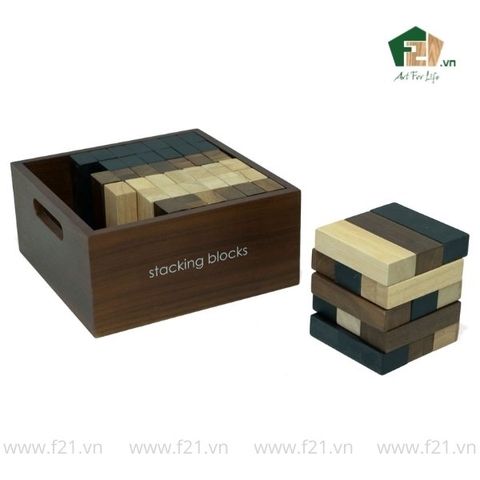 Bộ đồ chơi xếp khối gỗ