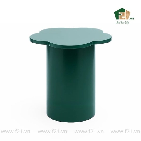 Bàn phụ hình hoa sơn mài chân trụ