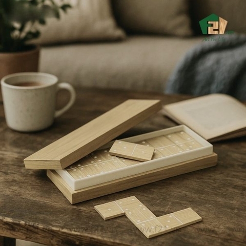 Bộ đồ chơi domino gỗ