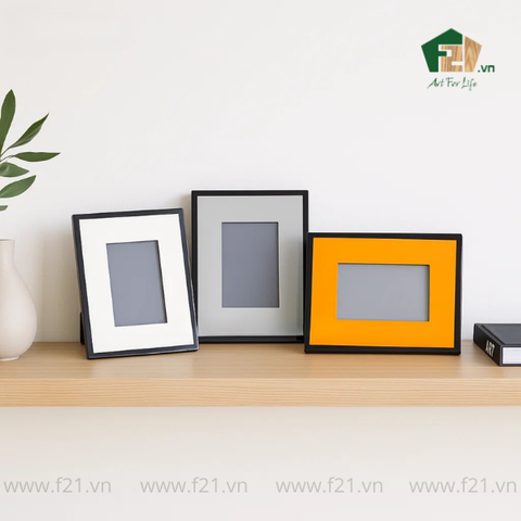 Khung hình chữ nhật sơn mài viền đen nổi bật