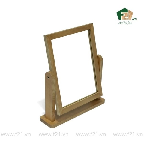 Gương vuông để bàn gỗ Ash