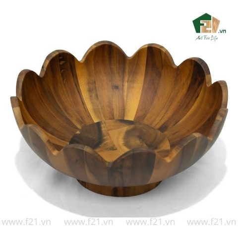 Tô hoa gỗ tự nhiên có chân đế cao