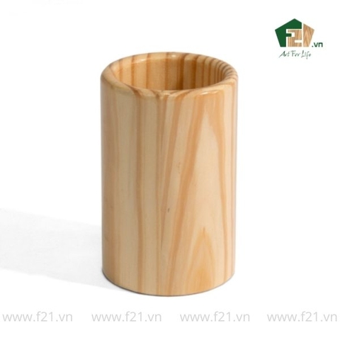 Ống đựng đũa tròn gỗ tự nhiên