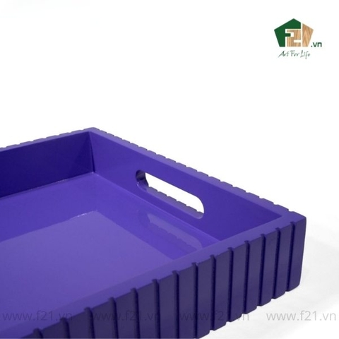 Khay chữ nhật sơn mài vân sọc