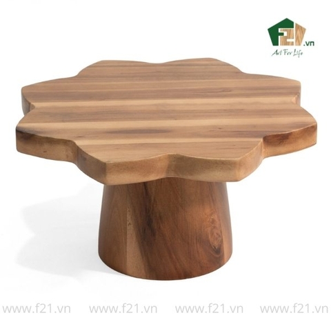 Giá đỡ bánh hình hoa cánh nhọn gỗ tự nhiên