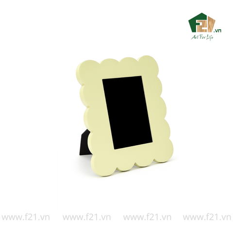 Khung tranh chữ nhật gỗ sơn mài viền lượn sóng mềm mại