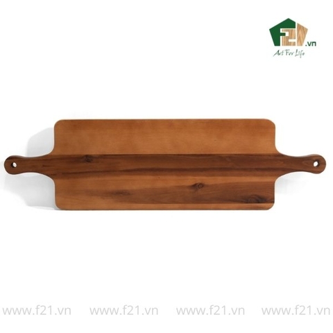 Thớt dài hình chữ nhật gỗ tự nhiên có tay cầm 2 bên