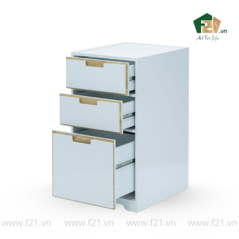 Tủ gỗ cao su sơn mài 3 ngăn kéo