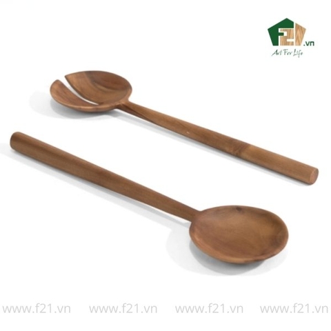 Bộ muỗng nĩa gỗ tràm trộn salad