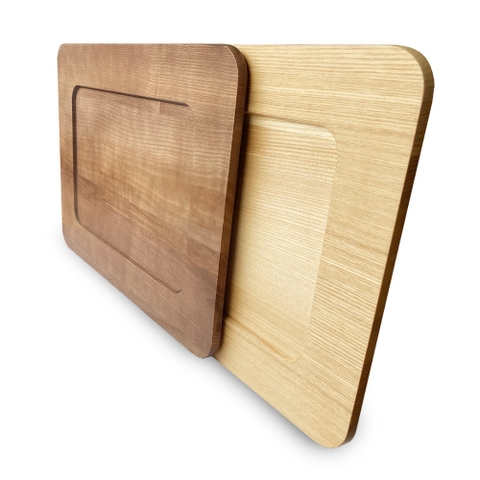 Đĩa Gỗ Tự Nhiên Hình Chữ Nhật Vành Rộng