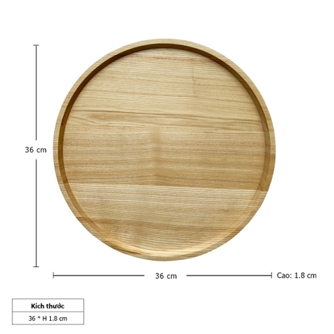 Đĩa Gỗ tràm Hình Tròn Vành Cao