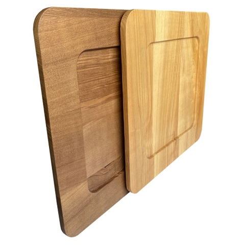 Đĩa Gỗ Tự Nhiên Hình Vuông Vành Rộng