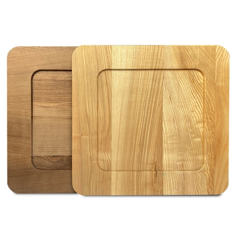 Đĩa Gỗ Tự Nhiên Hình Vuông Vành Rộng