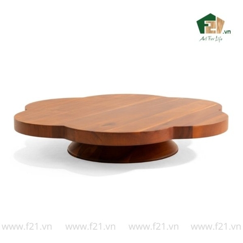 Giá đỡ bánh hình bông hoa gỗ tự nhiên