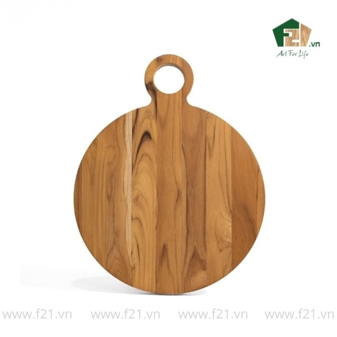 Thớt tròn gỗ tự nhiên có tay cầm khoét lỗ