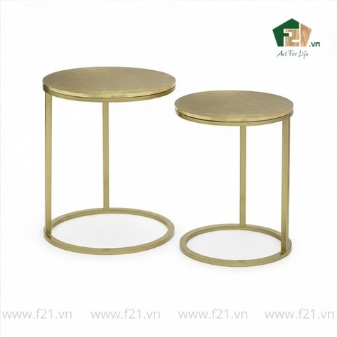 Bộ bàn lồng tròn dát bạc