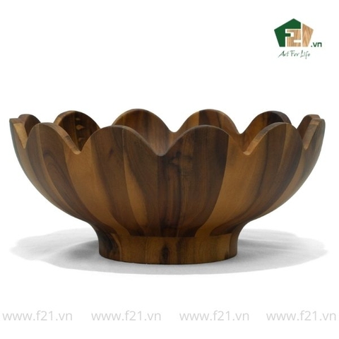 Tô hoa gỗ tự nhiên có chân đế cao